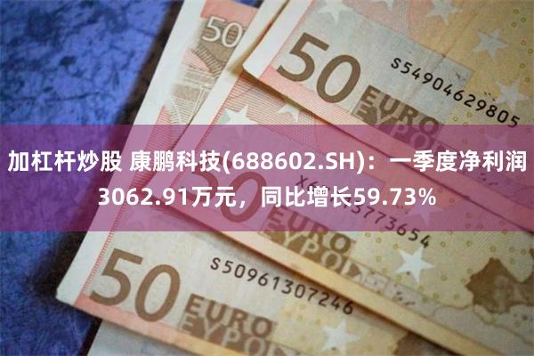 加杠杆炒股 康鹏科技(688602.SH)：一季度净利润3062.91万元，同比增长59.73%