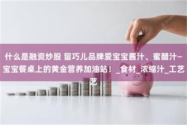 什么是融资炒股 留巧儿品牌爱宝宝酱汁、蜜醋汁—宝宝餐桌上的黄金营养加油站！_食材_浓缩汁_工艺