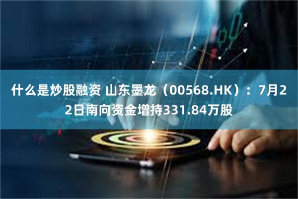 什么是炒股融资 山东墨龙（00568.HK）：7月22日南向资金增持331.84万股