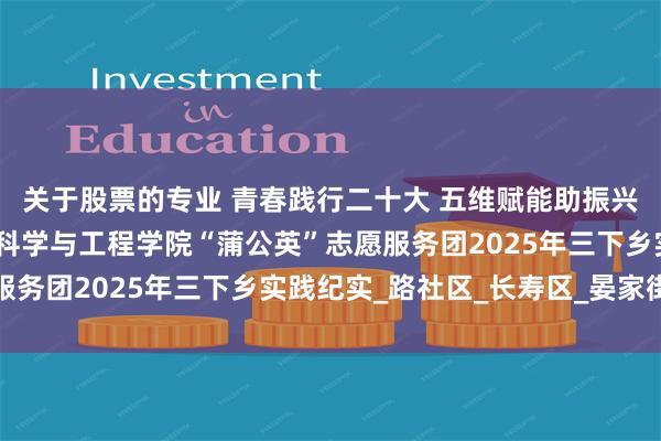 关于股票的专业 青春践行二十大 五维赋能助振兴——长江师范学院材料科学与工程学院“蒲公英”志愿服务团2025年三下乡实践纪实_路社区_长寿区_晏家街道