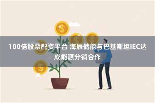 100倍股票配资平台 海辰储能与巴基斯坦IEC达成能源分销合作